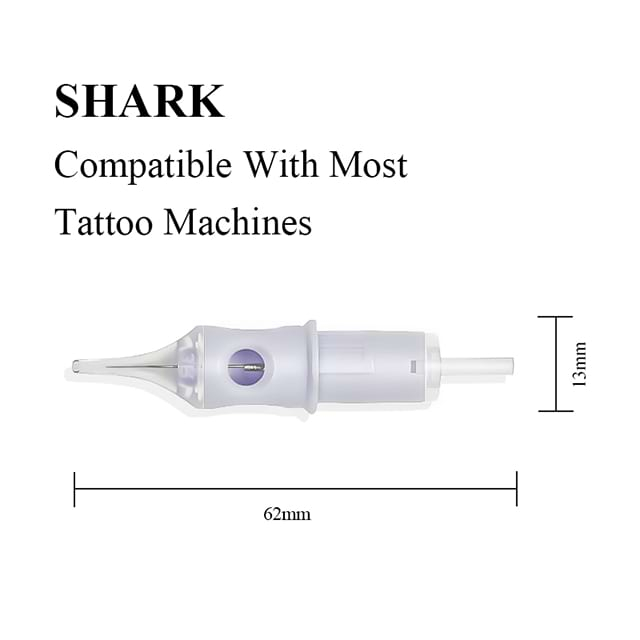 Einwegblaue Box weiße Tattoo -Nadeln für Künstler